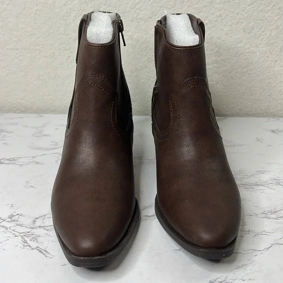 Style & Co Perriee Womens Faux Leather Pointed Toe Cowboy, Western Boots - Picture 4 of 9